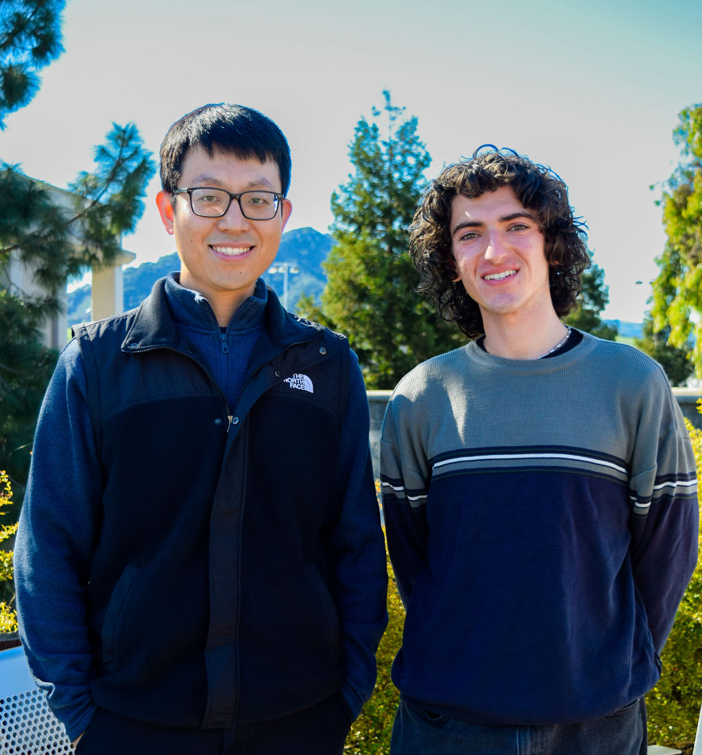Nicholas Voyagis with Dr. Zhiyuan Wei.