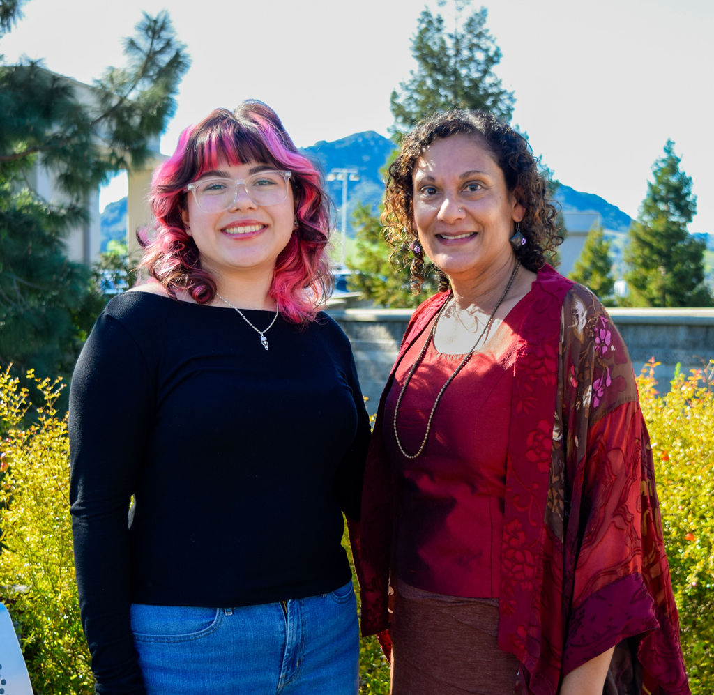 Pamela Deshayes with Gita R. Kolluru.