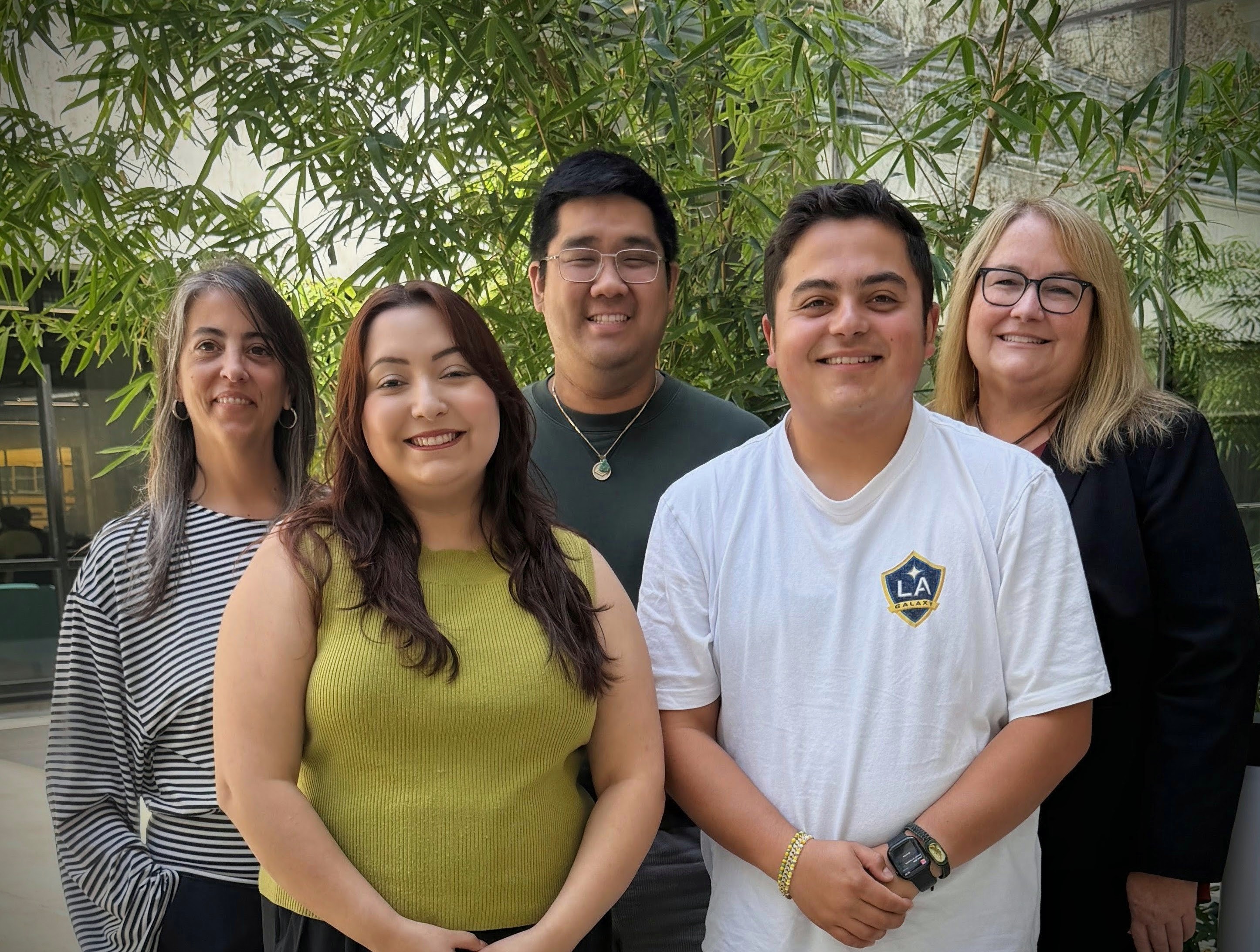 Leslie Gomez Ruiz and Jesus Serrano Osuna with Dr. Jane Lehr and Justin Kumamoto.