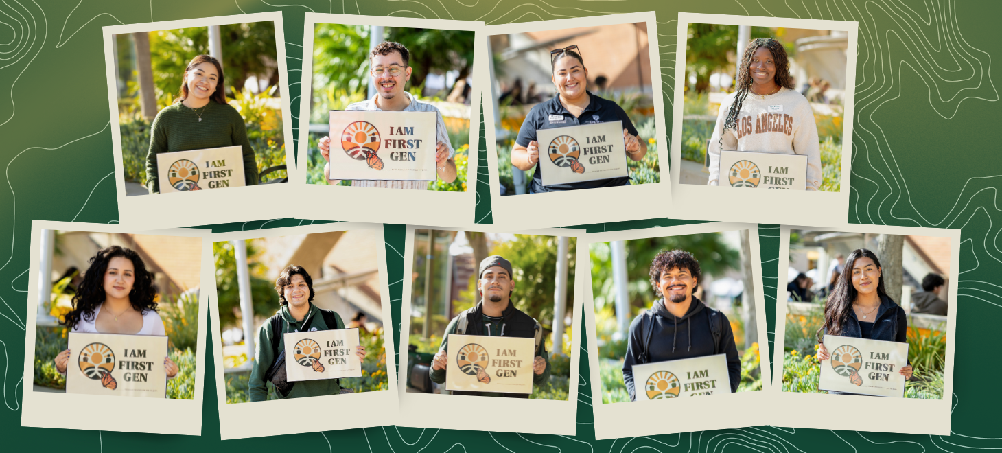 Collage of first-gen students.