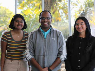 Vinithra Seshan, Dr. Mohamed Awwad, and Sydney Lunasin