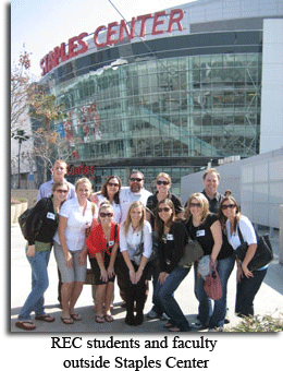 Students at Staples Center