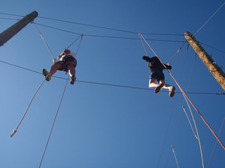 RPTA students on the high ropes course