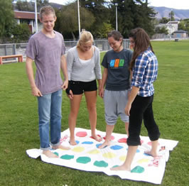 Picture of RPTA club members playing twister