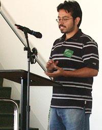 Man giving a speech