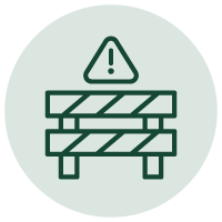 Construction barricade.