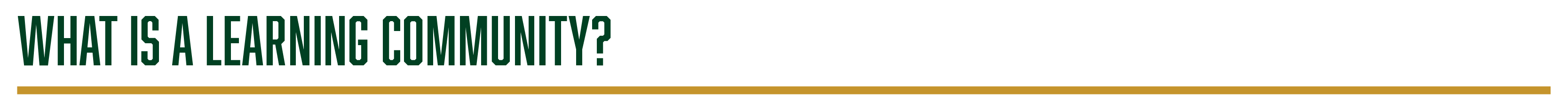 What is a Learning Community? Header