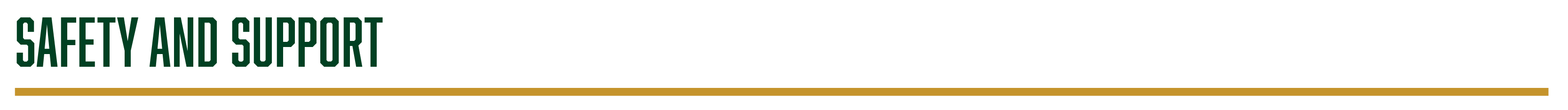 Safety and Support Header