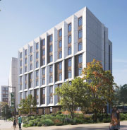 Future Cal Poly student housing rendering.