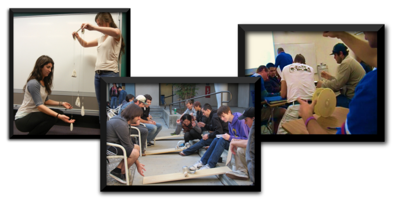 3 images of students engaging in Inquiring Based Learning Activities.