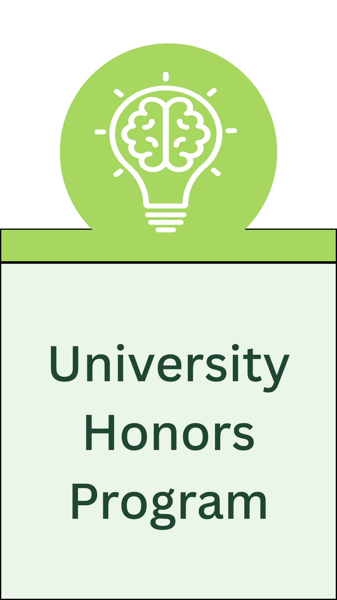 Click to jump down to University Honors Program