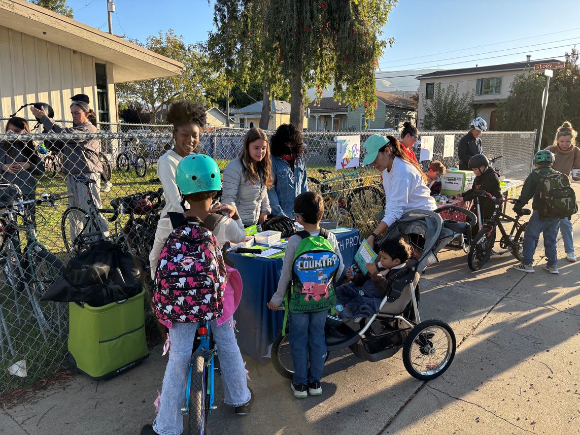 College Corps fellow at a community health event