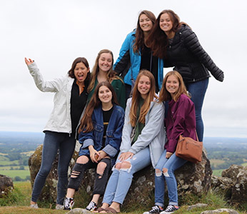 Students at Loughcrew, Ireland