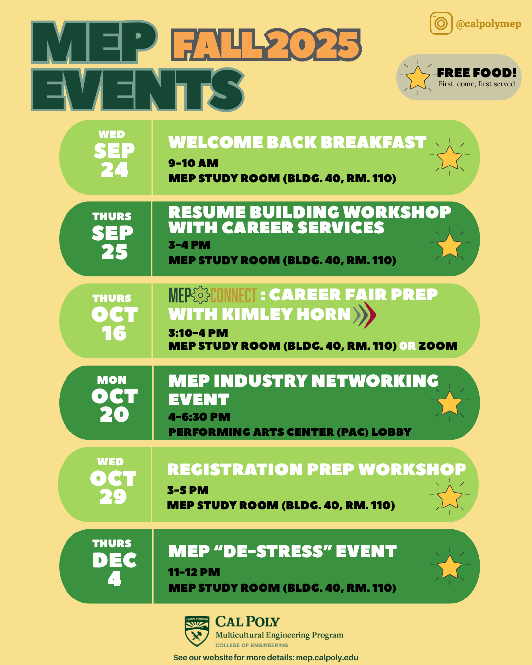 Flyer with Events Displayed