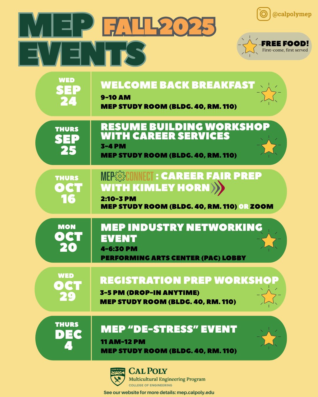 Flyer with Events Displayed