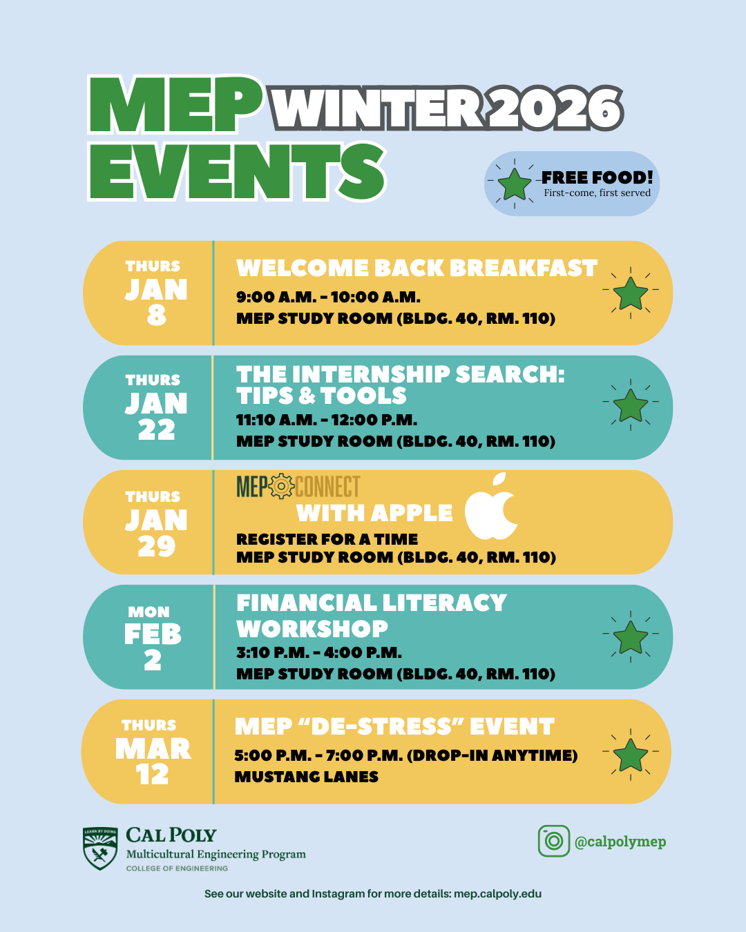 Flyer with Events Displayed