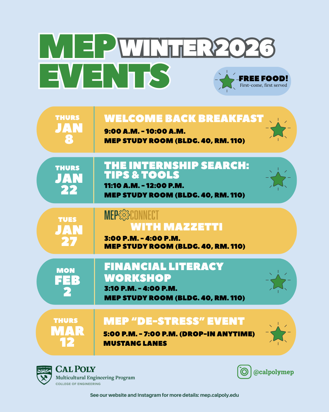 Flyer with Events Displayed