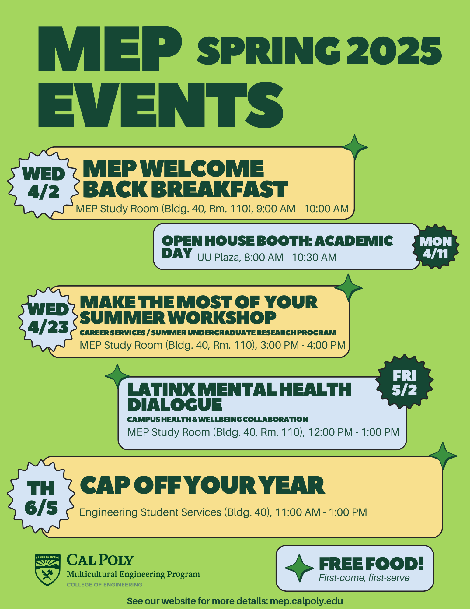 Flyer with Events Displayed