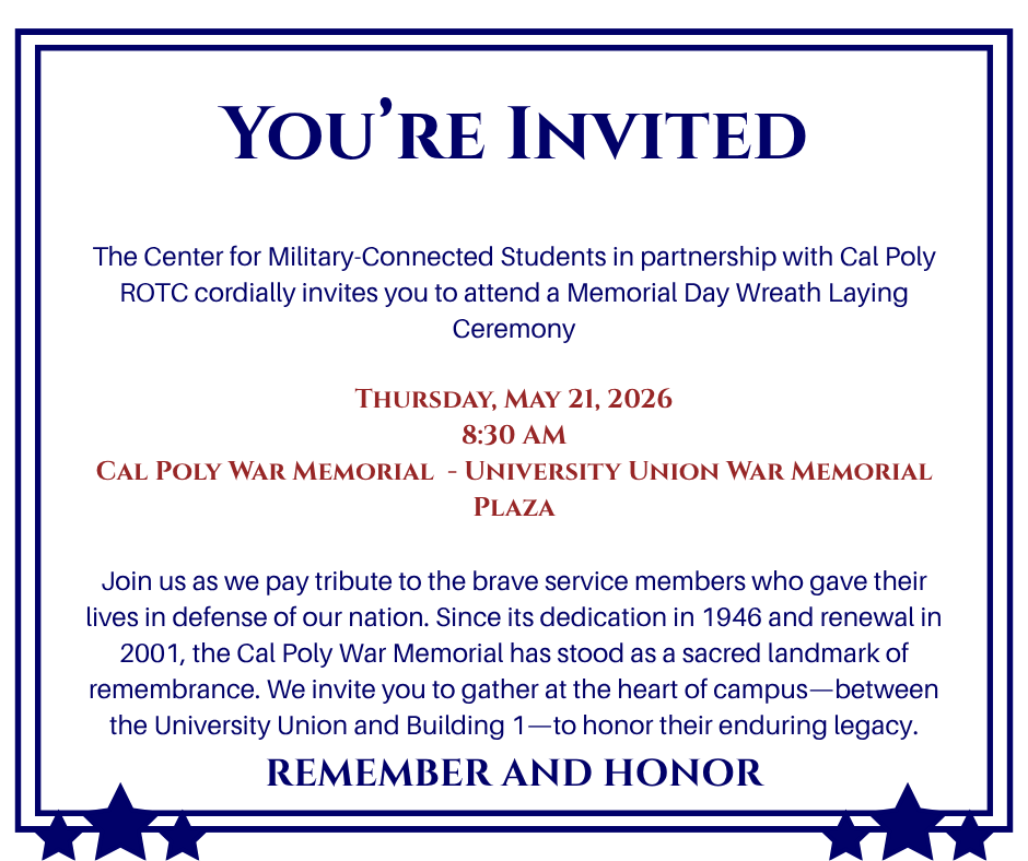 Memorial Day Ceremony Invitation