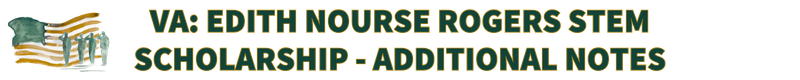 STEM SCHOLARSHIP ADDITIONAL NOTES