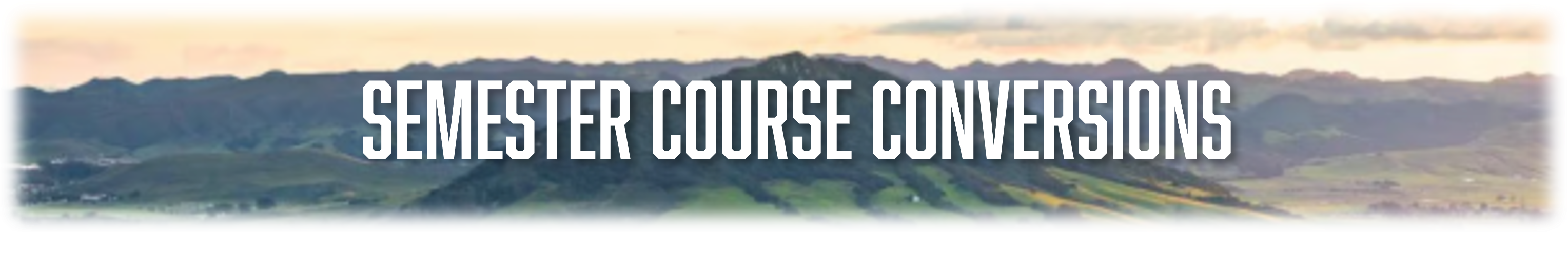 Semester Course Conversions Banner