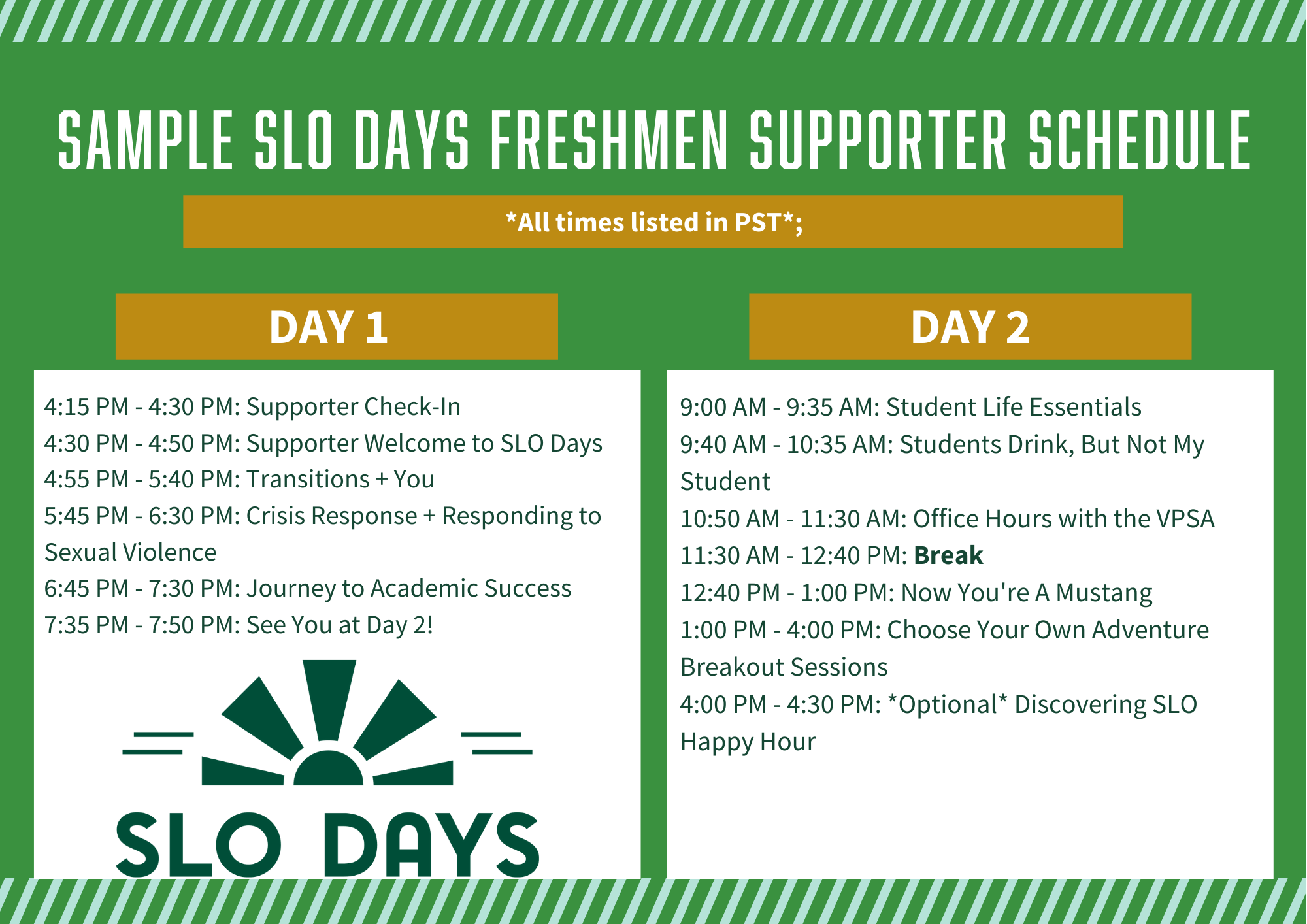 SLO Days Staff running check-in for new students