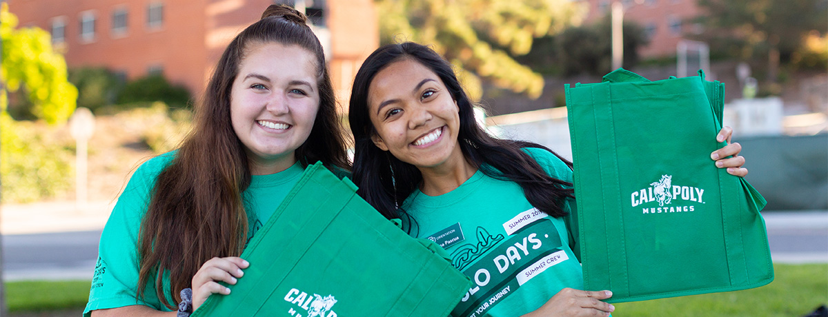 SLO Days Staff running Morning Kick-Off for new students