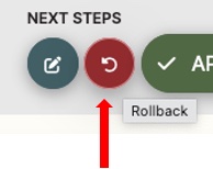 Red Rollback button next to pencil icon button