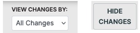View Changes By button and Hide Changes button examples