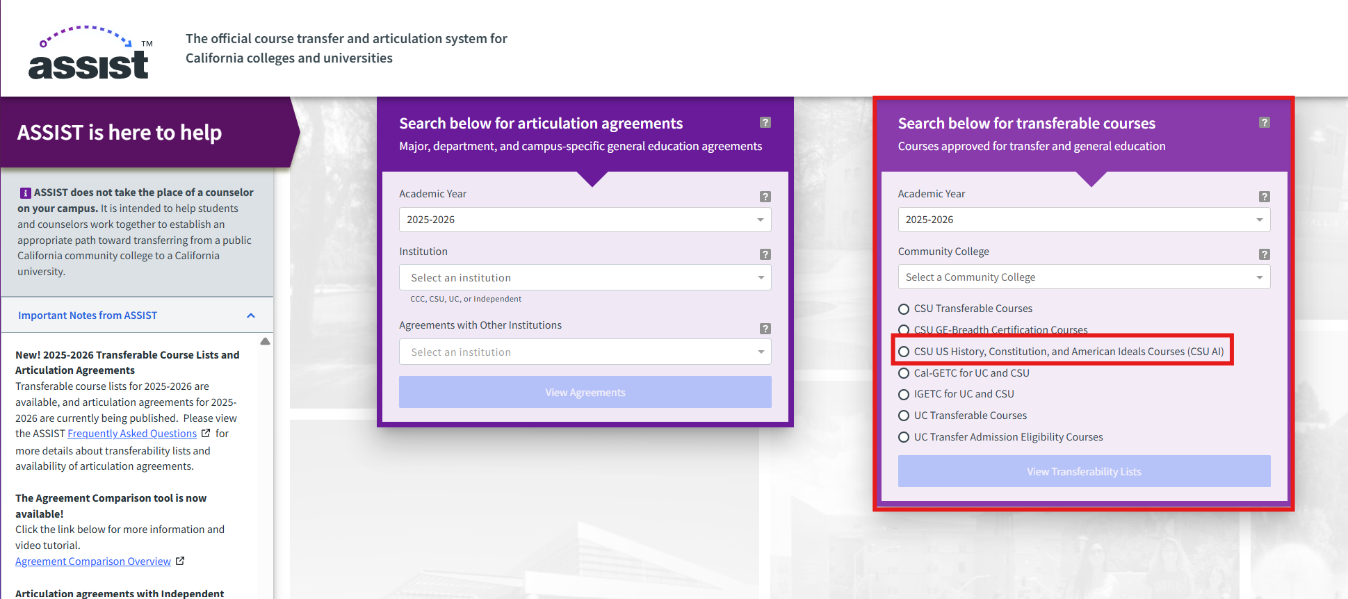highlight american institutions requirements