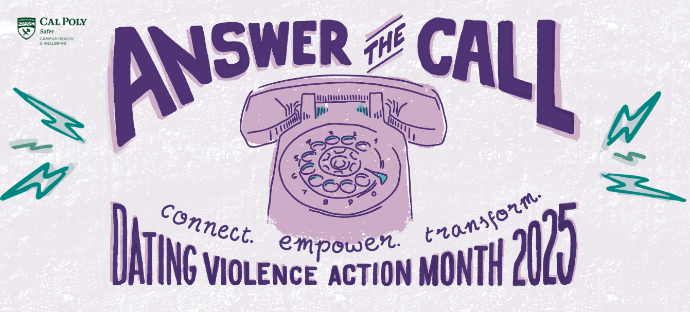Answer the Call - Safer Dating Violence Awareness Month Graphic 