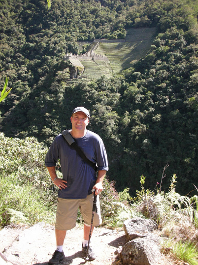 Dr. Timms on the trek to Machu Picchu, Peru.