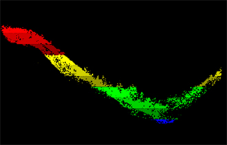 LiDAR imagery of channel