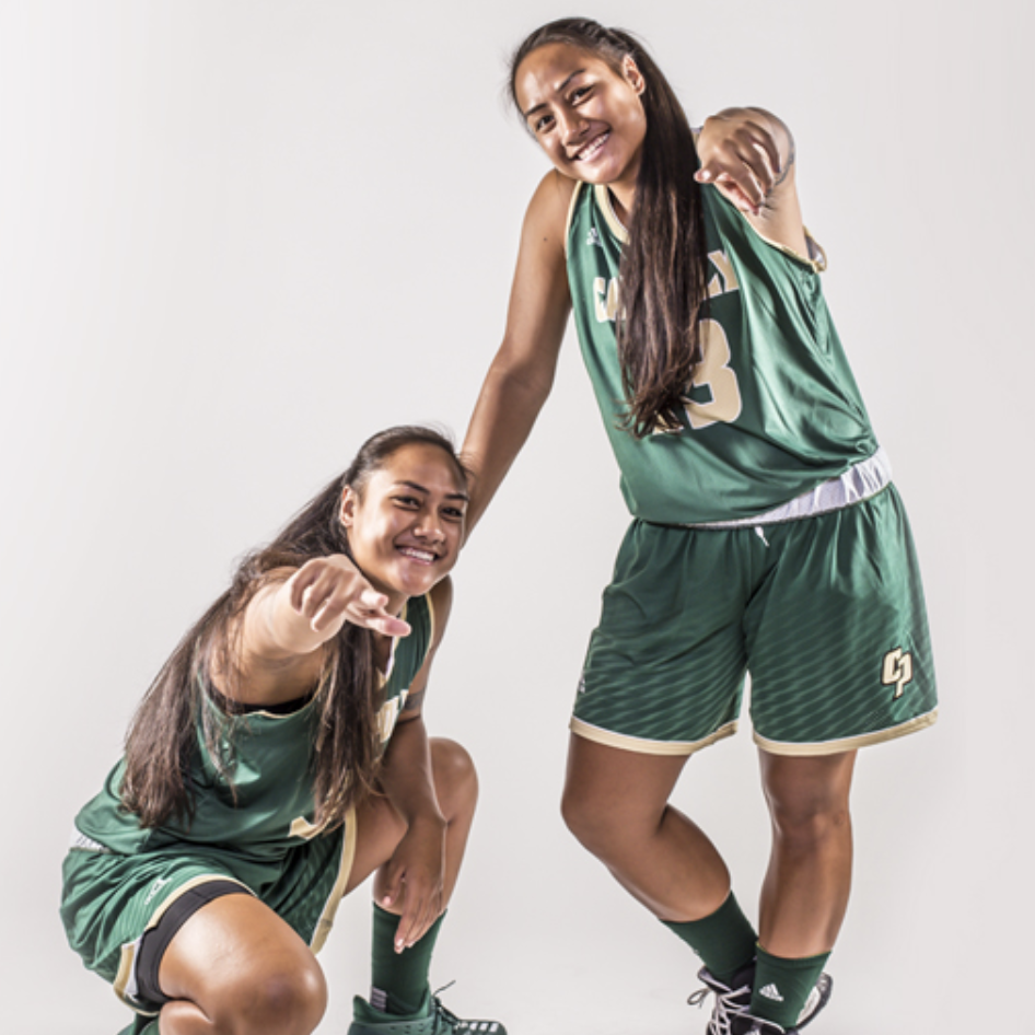 Cal Poly Women's basketball stars Dynn and Lynn Leaupepe