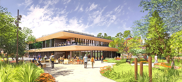Rendering of the Student Success Center.