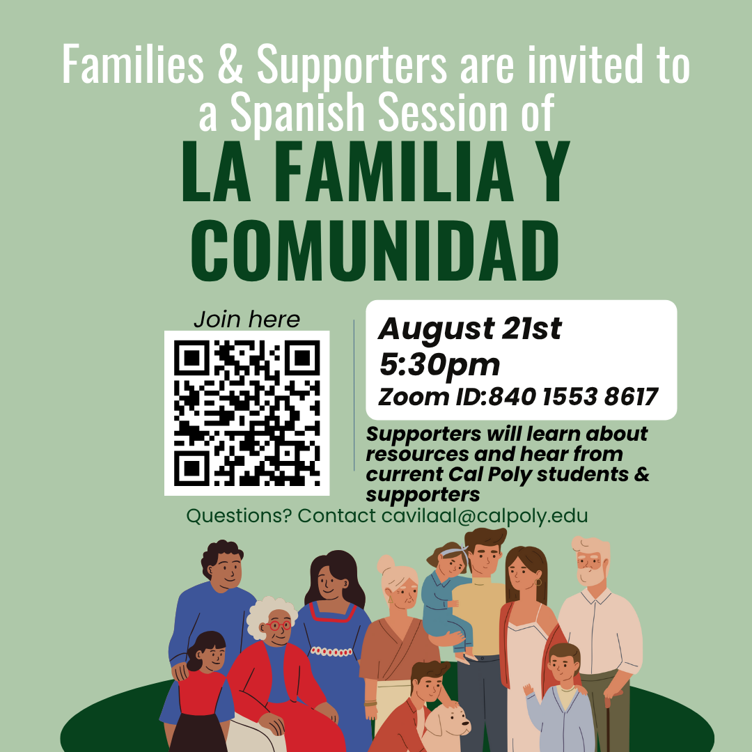 La Familia Y Comunidad Virtual Workshop flyer