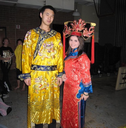 Students in traditional Chinese costume during past Chinese New Year events